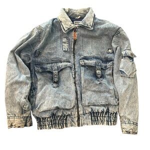 Sheriff Blue Denim Bomber Jacket